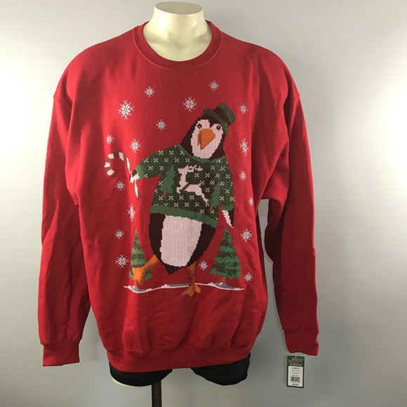 NWT Stumbling Penguin ugly Christmas Sweater X-Mas - Picture 7 of 7